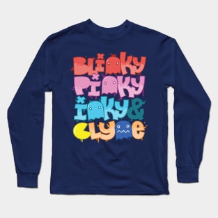 Blinky, Pinky, Inky & Clyde - Pacmania Long Sleeve T-Shirt